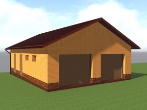 Строительство гаража на участке с большим перепадом рельефа, с устройством подпорных стен